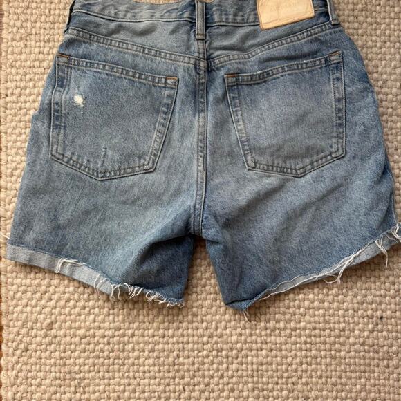 High waisted blue denim shorts denimshorts - Picture 2 of 3